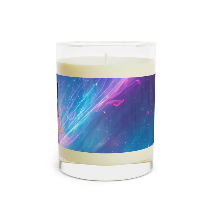 Cosmic Swirl Scented Candle 11oz – Premium Soy, Neon Galaxy Jar, 65hr Burn