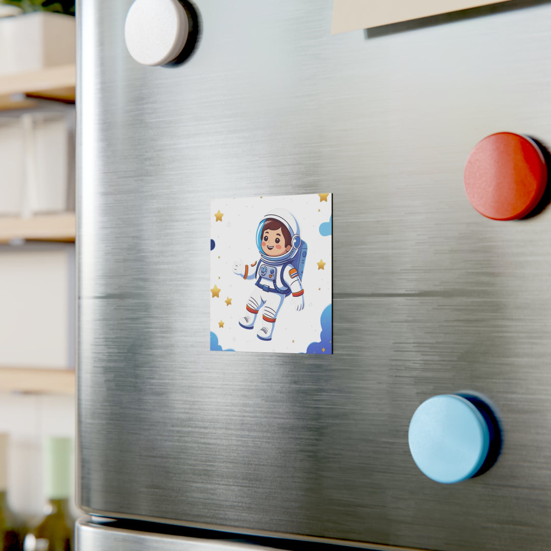 Personalized Space Astronaut Square Magnet – Fun Kids Decor & Gifts