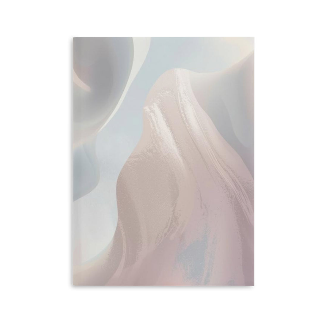 Luxury Puffy Hardcover Notebook – Pastel Abstract, Customizable, 3 Sizes