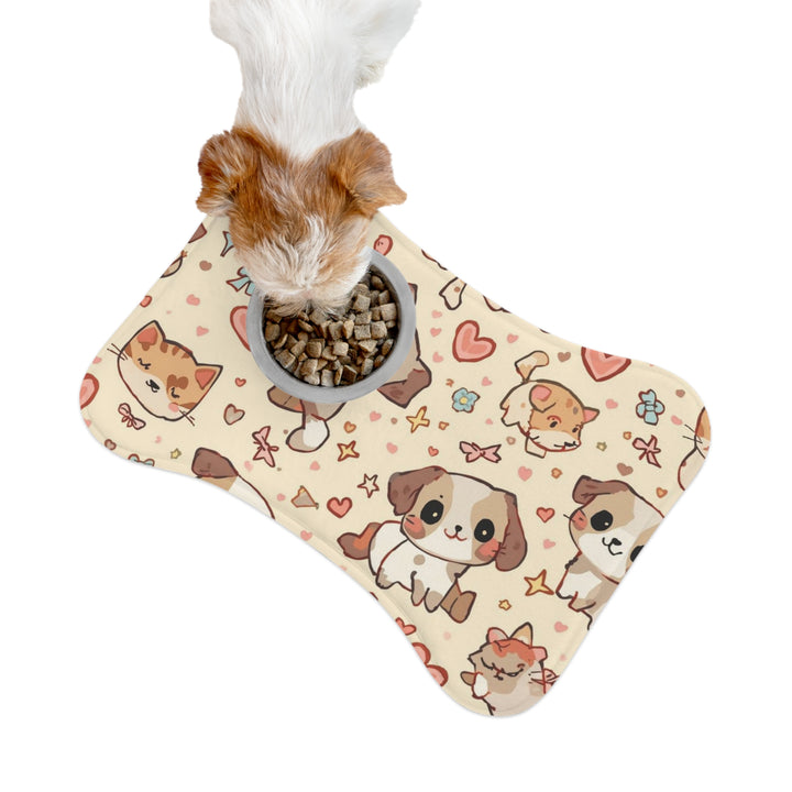 Personalized Cute Puppy & Kitten Pet Feeding Mat – Spill-Proof & Stylish
