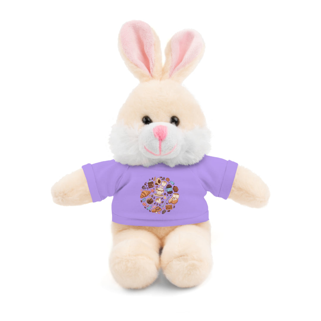 Custom Stuffed Animal w/ Coffee & Dessert Tee – Cute Plush Gift 8”