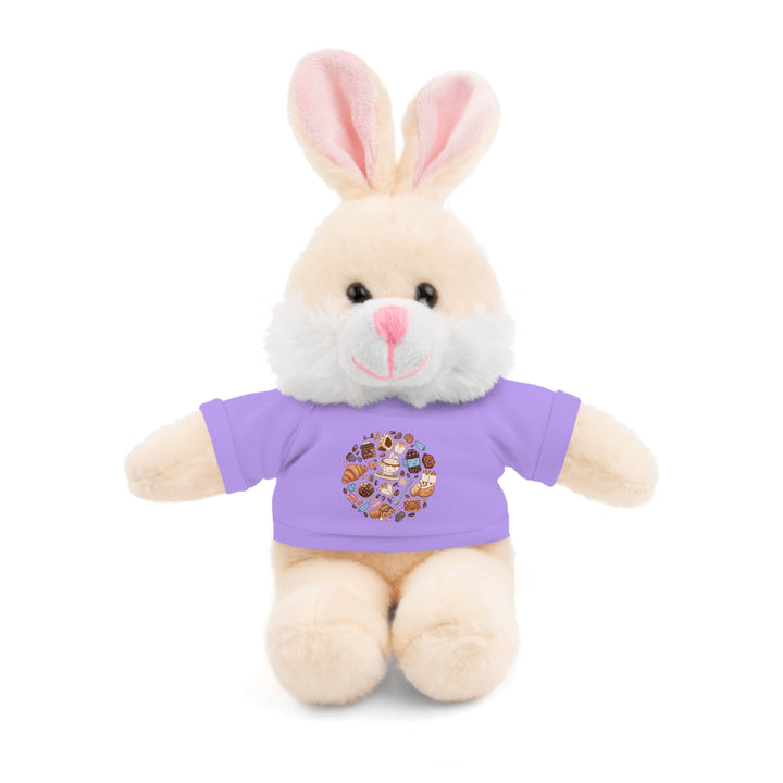 Custom Stuffed Animal w/ Coffee & Dessert Tee – Cute Plush Gift 8”