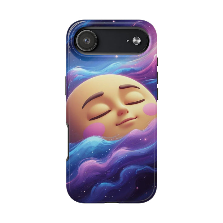 Tough Galaxy Moon Phone Case – Cute Space Design, Shockproof & Slim