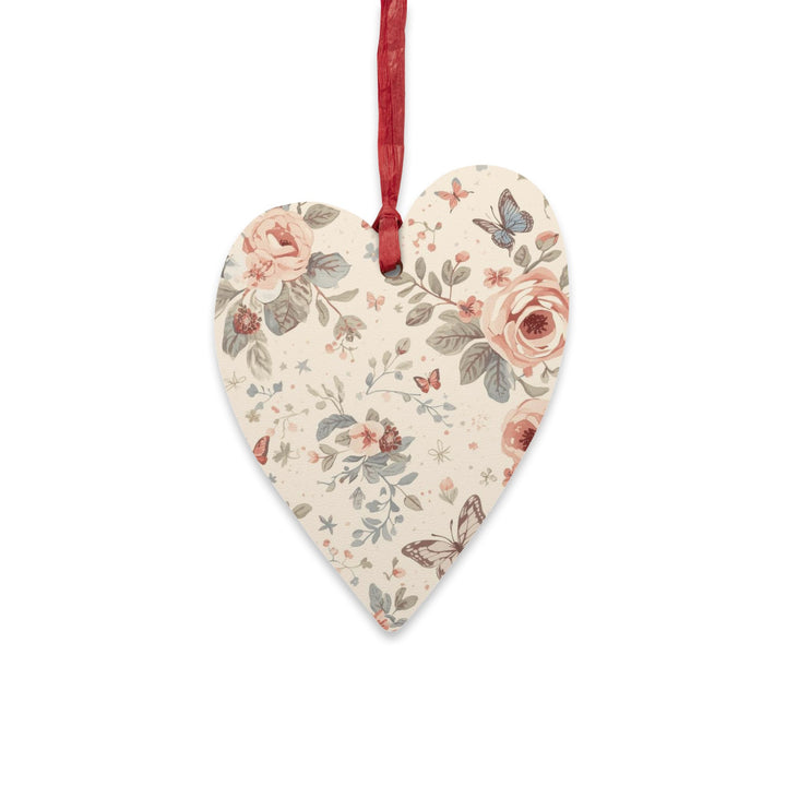 Handcrafted Wooden Ornaments – Floral & Butterfly Rustic Decor, Magnetic & Hanging