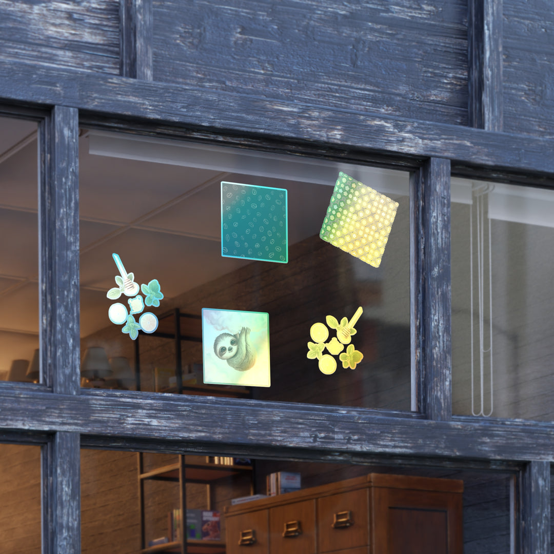 Trendy 5pc Sticker Sheet Bundle – Coffee, Cute Pastels, Sloth & More!