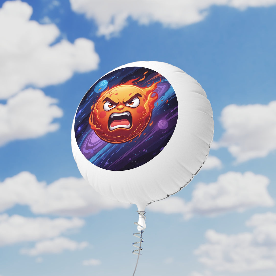 Custom Angry Sun Mylar Helium Balloon – Bold Cosmic Party Statement!