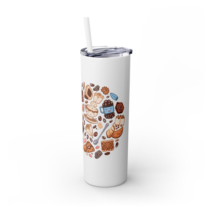 20oz Skinny Tumbler w/ Straw – Whimsical Café Desserts, Thermal, Stainless