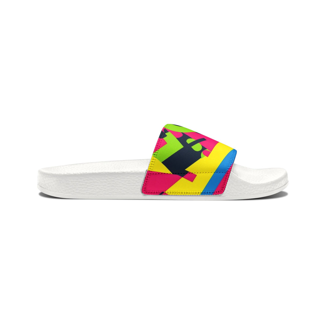 Youth Adventure 2-in-1 Removable Strap Sandals – Neon Geometric Slides