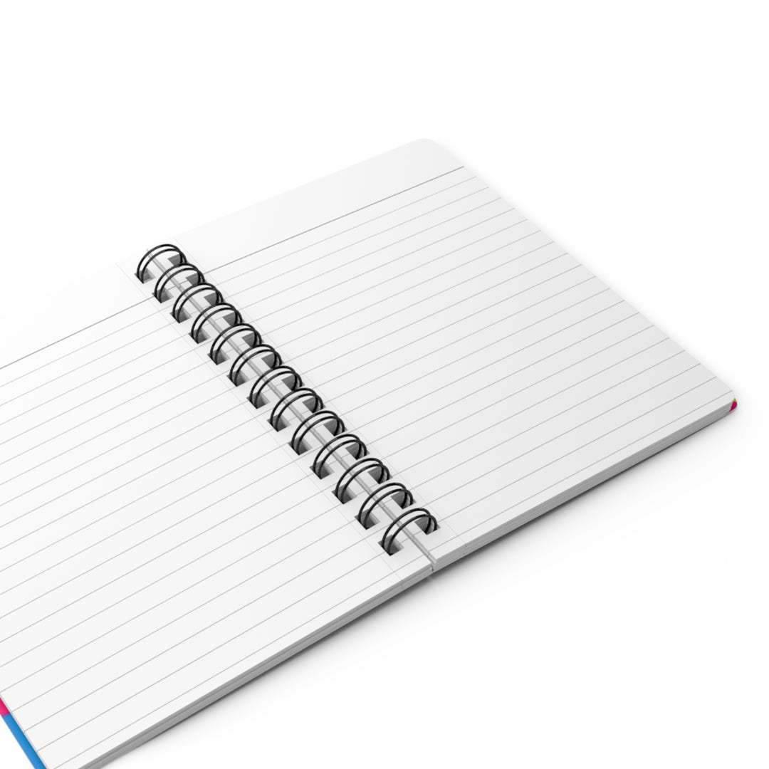 Bold Neon Geometric Spiral Journal – Customizable, Durable, Trendy Notebook