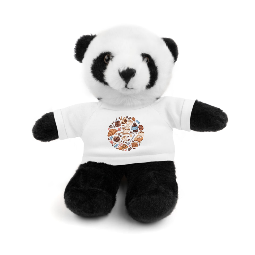 Custom Stuffed Animal w/ Coffee & Dessert Tee – Cute Plush Gift 8”