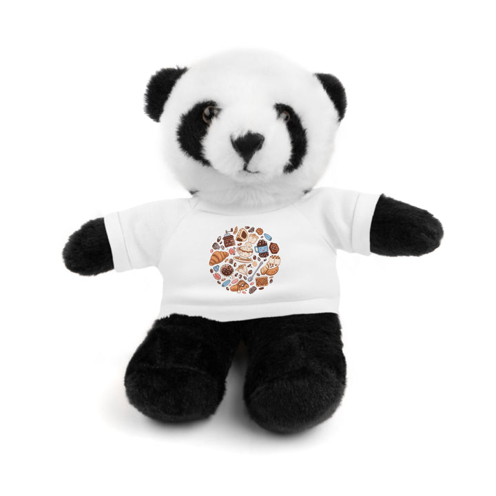 Custom Stuffed Animal w/ Coffee & Dessert Tee – Cute Plush Gift 8”