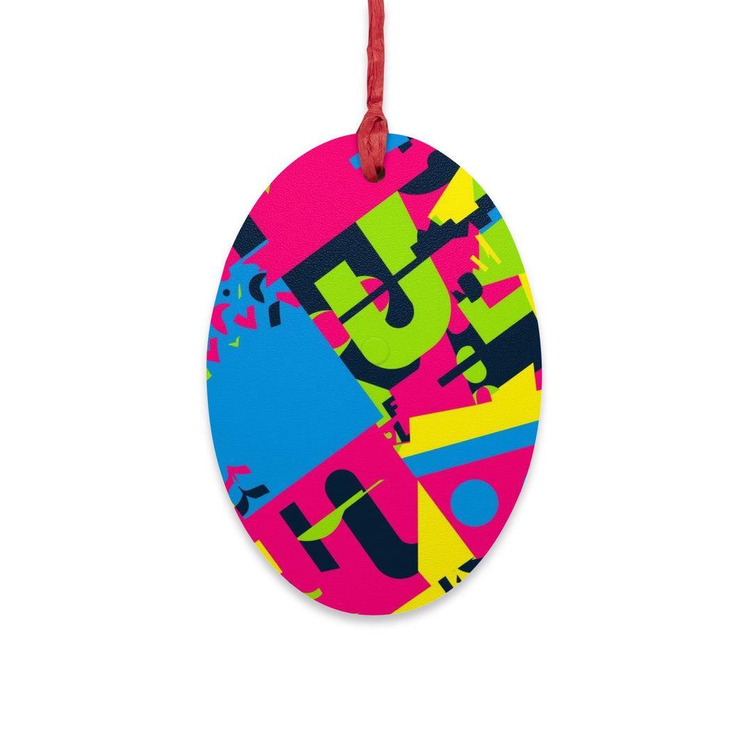 Handcrafted Wooden Ornaments – Playful Geometric Designs, Modern Rustic Decor