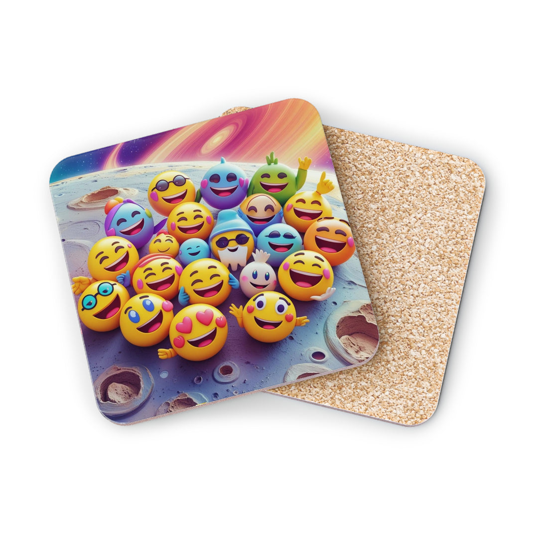 Cosmic Emoji Fun Coasters – Vibrant, Durable Drink Mats for Stylish Decor