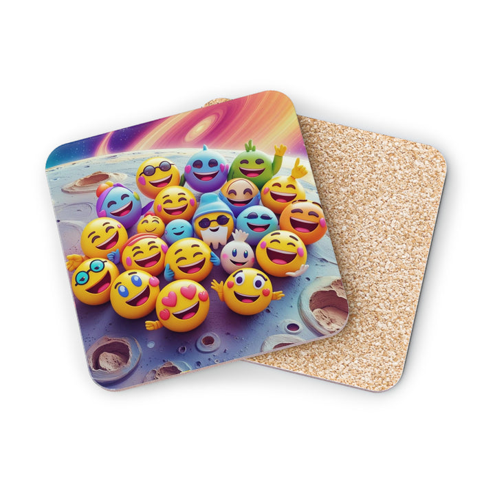 Cosmic Emoji Fun Coasters – Vibrant, Durable Drink Mats for Stylish Decor