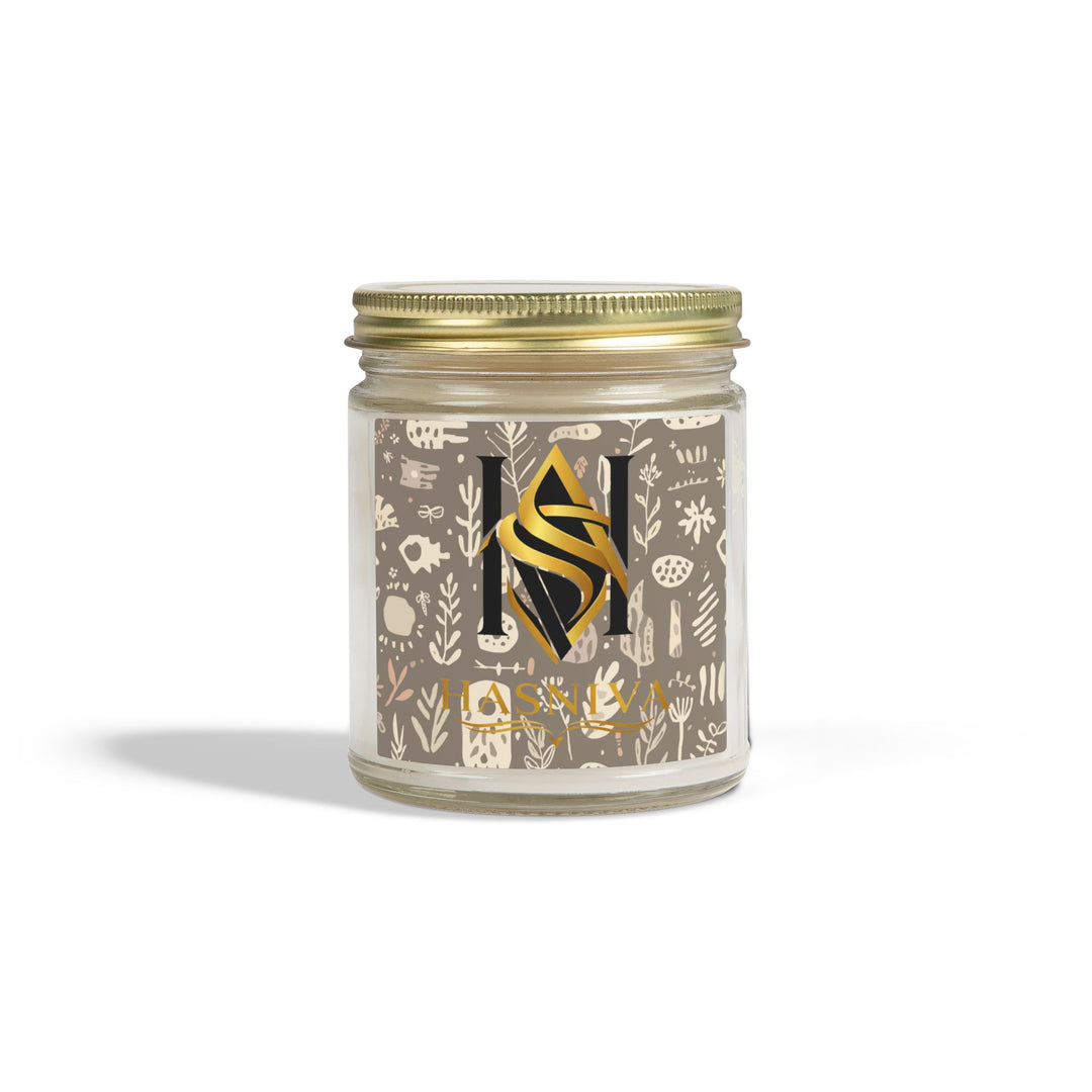 Boho Botanical Coconut Apricot Scented Candle – Hand-Poured, Luxe Decor