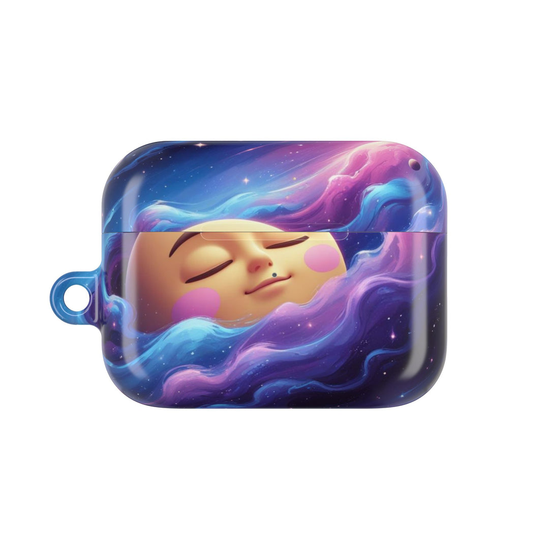 Dreamy Galaxy AirPod Case – Cute Moon & Stars, 360° Designer Protection
