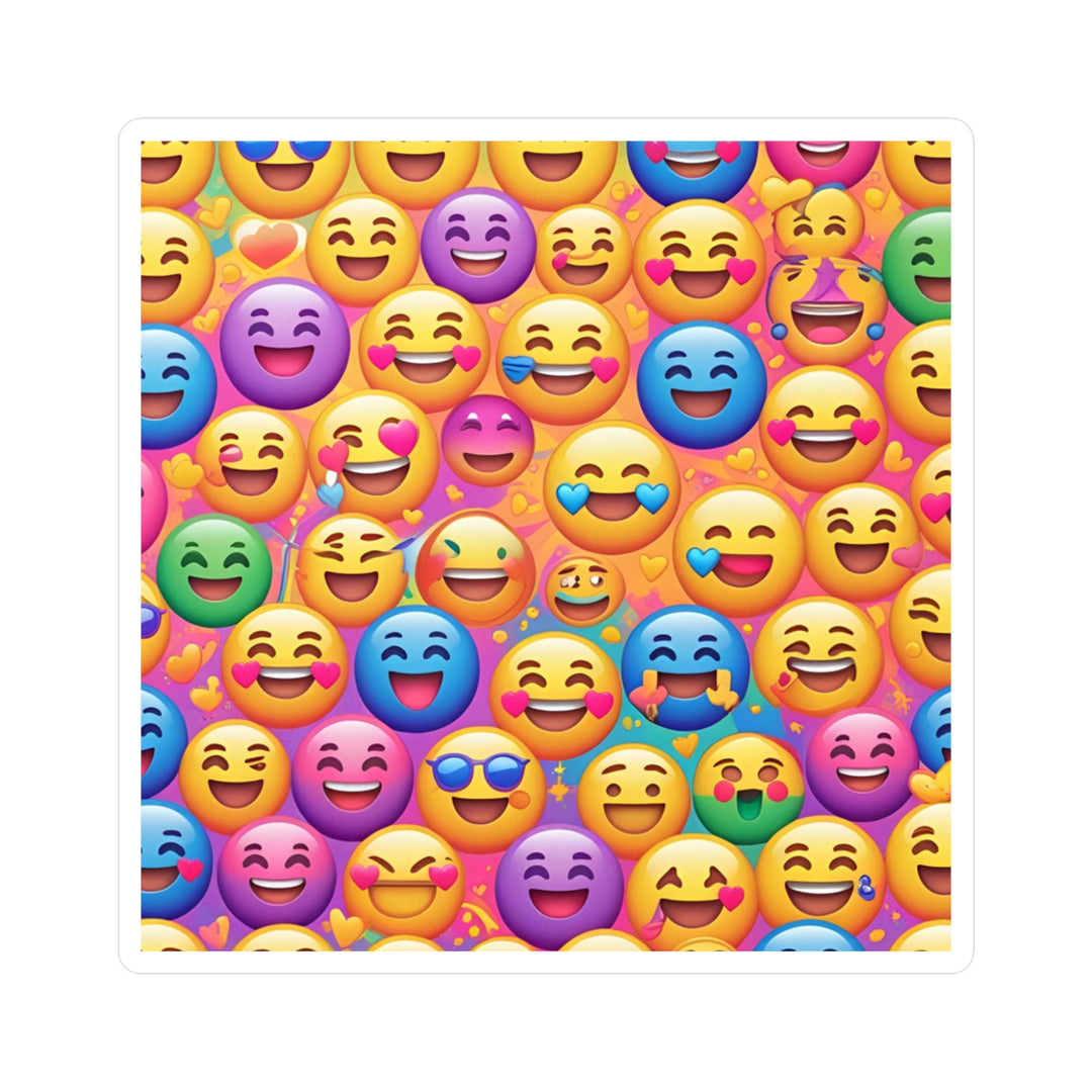 Vibrant Emoji Vinyl Kiss-Cut Stickers – Fun, Weatherproof, Custom Art