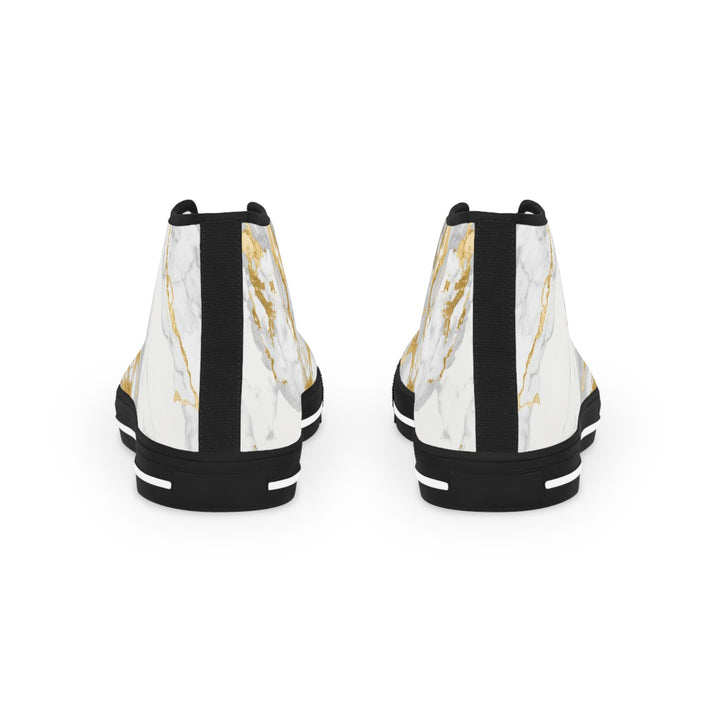 Men’s Marble Gold High Top Sneakers – Trendy, Luxe & All-Day Comfort