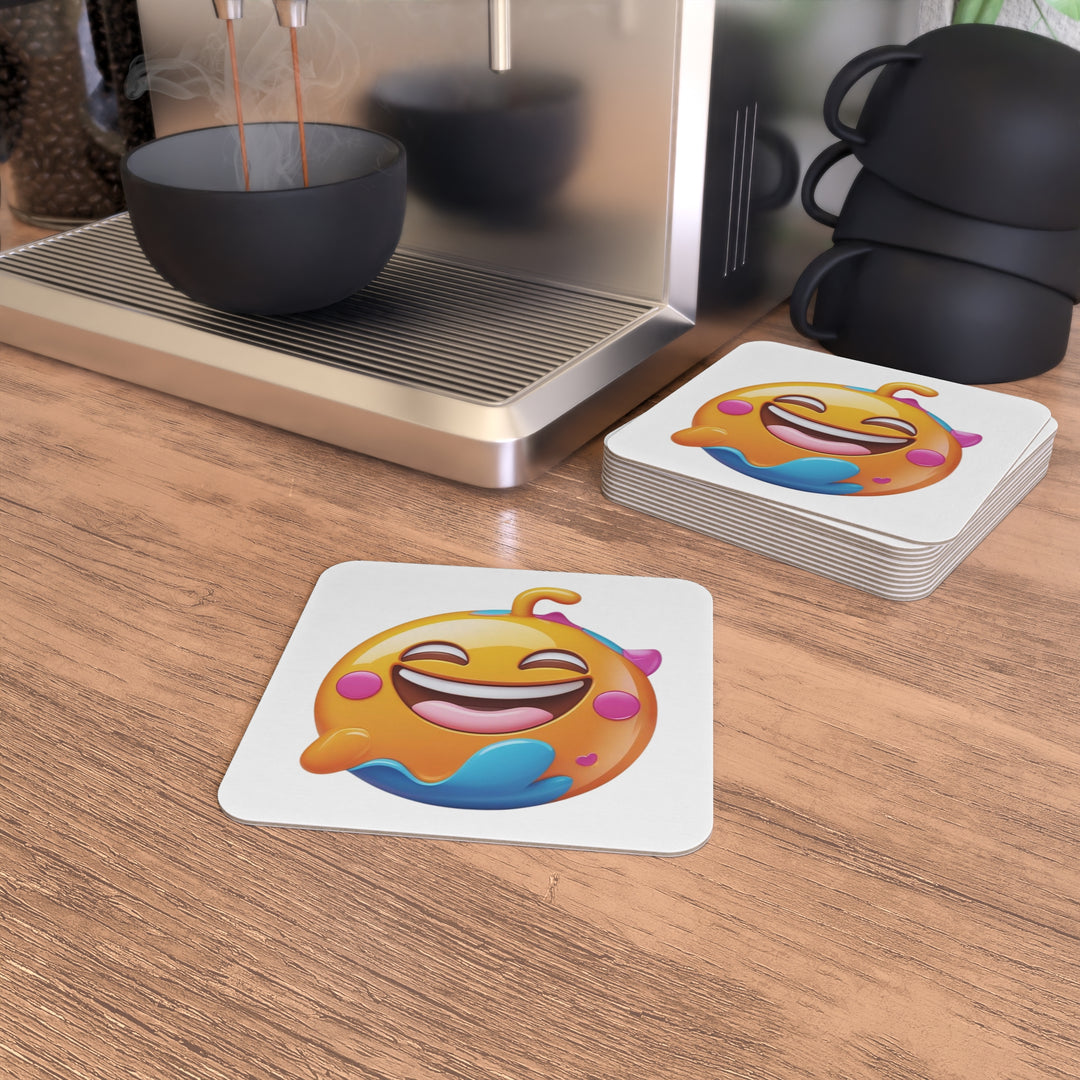 50/100 Emoji Smile Coasters – Fun, Modern, Premium Table Protectors