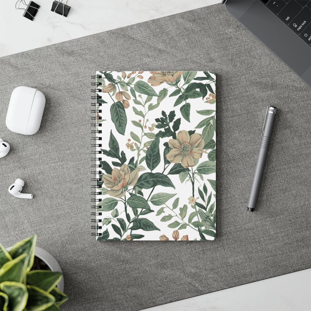 Vintage Floral A5 Wirobound Softcover Notebook – Chic Botanical Journal