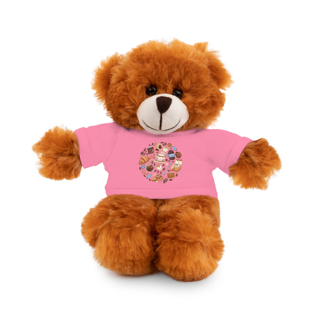 Custom Stuffed Animal w/ Coffee & Dessert Tee – Cute Plush Gift 8”