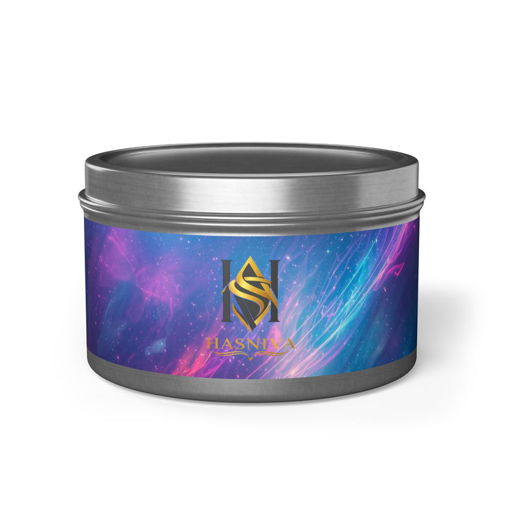 Cosmic Neon Hand-Poured Tin Candle – Custom Scents, Artisan & Travel-Friendly