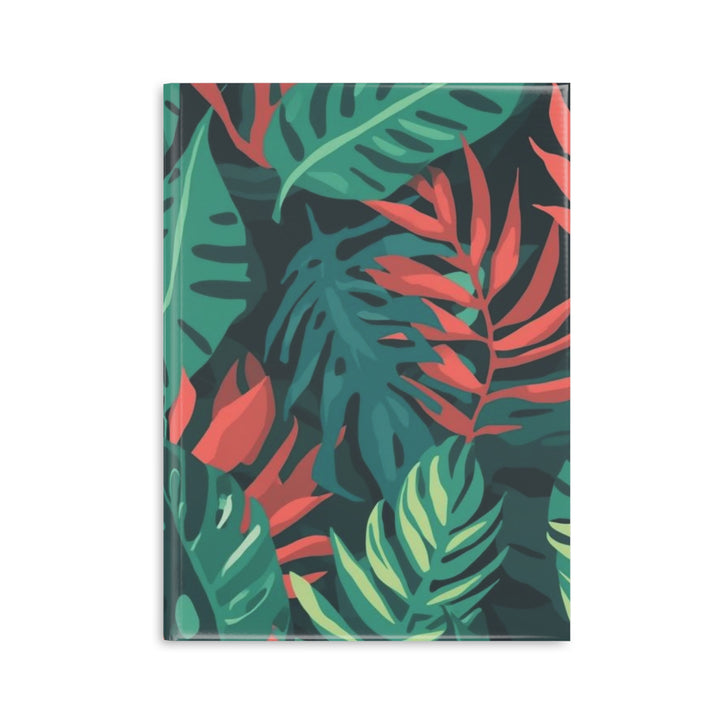 Hardcover Puffy Notebook – Tropical Leaf, Plush Journal, Aesthetic, Customizable