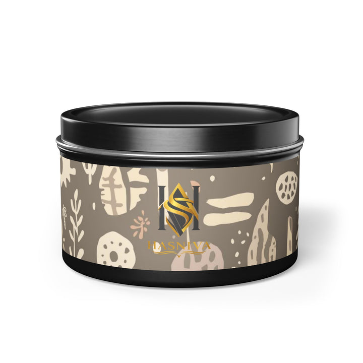 Handcrafted Boho Tin Candles – Custom Fragrance, Botanical Pattern, Gift-Ready