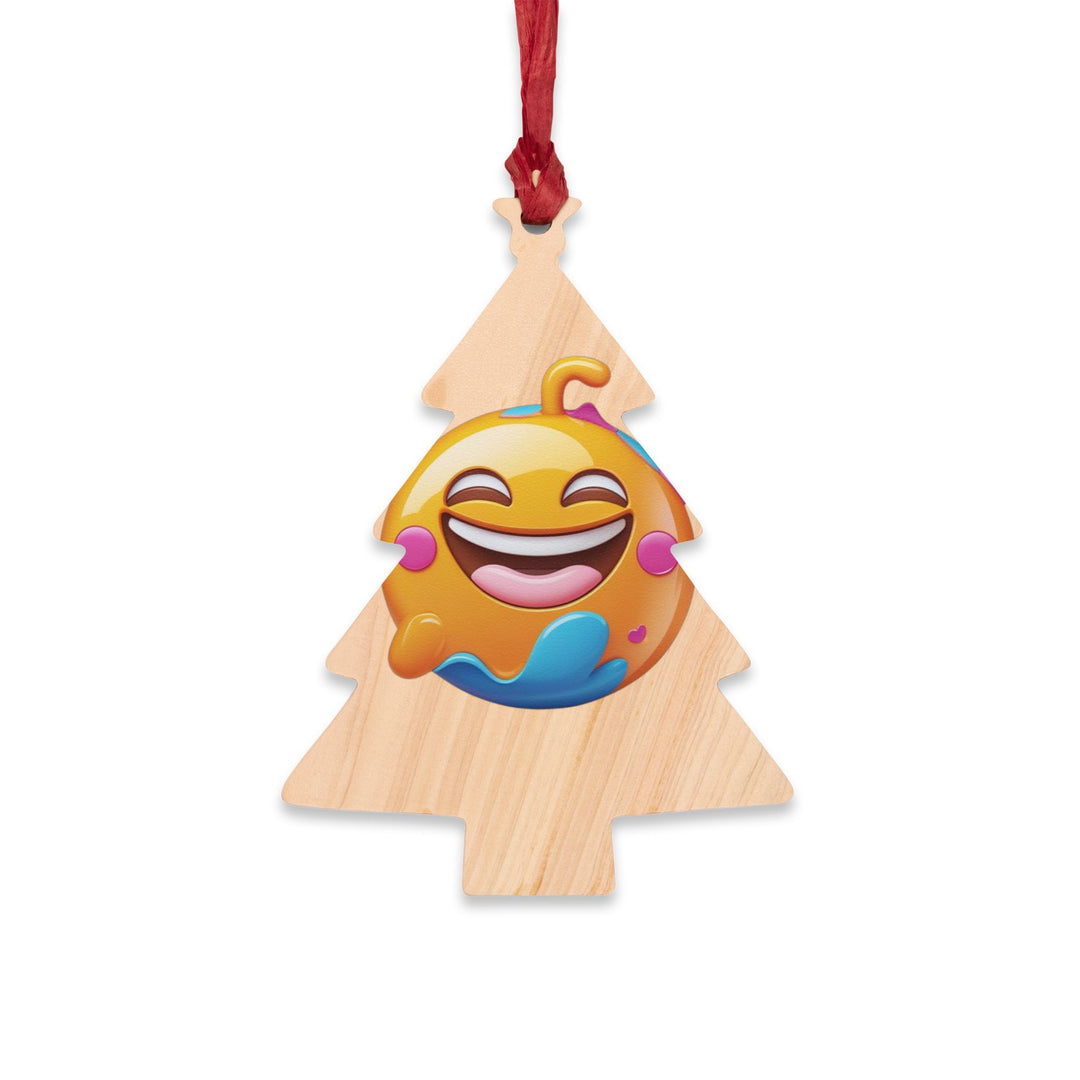 Handcrafted Wooden Ornaments – Playful Emoji Smile, Magnetic, Gift-Ready