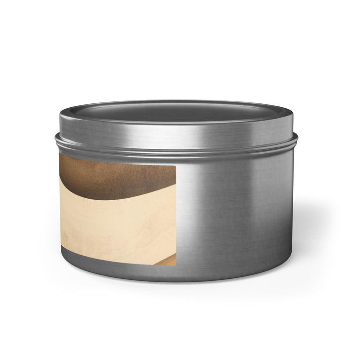 Handcrafted Abstract Wave Tin Candle – Cozy Mid-Century Modern Decor Gift