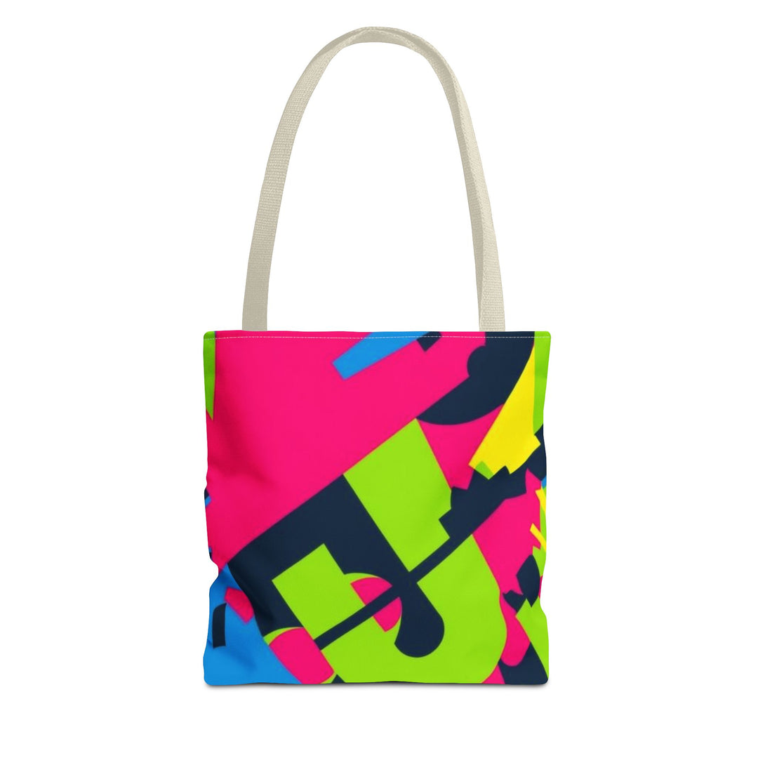 Bold Neon Geometry All-Over Print Tote Bag – Custom, Durable & Stylish