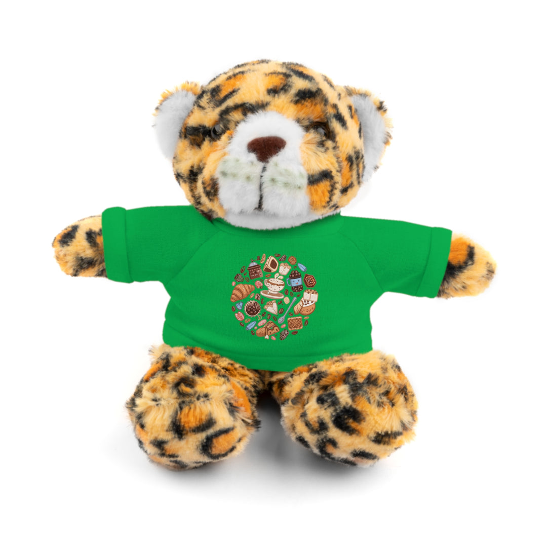 Custom Stuffed Animal w/ Coffee & Dessert Tee – Cute Plush Gift 8”