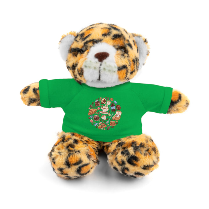 Custom Stuffed Animal w/ Coffee & Dessert Tee – Cute Plush Gift 8”