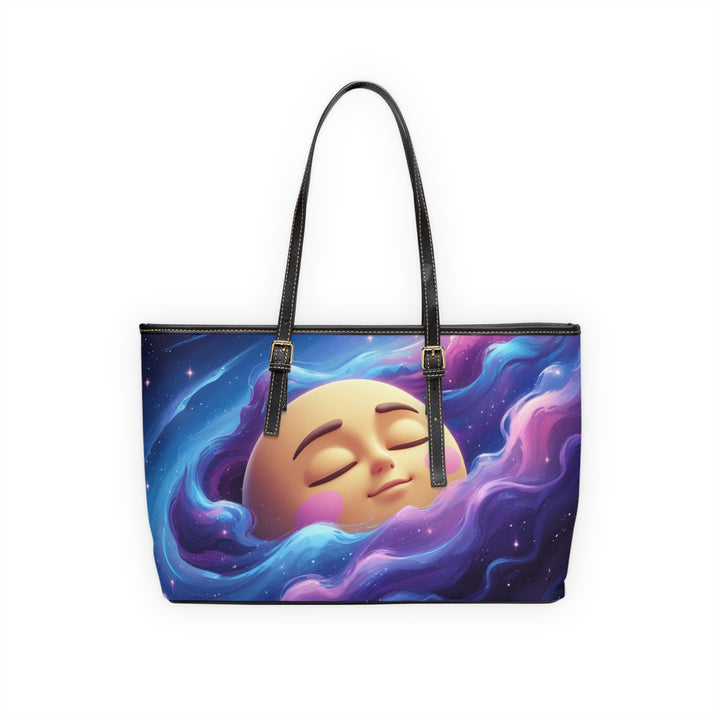 Galaxy Moon PU Leather Shoulder Bag – Cute Space Chic, Versatile & Trendy