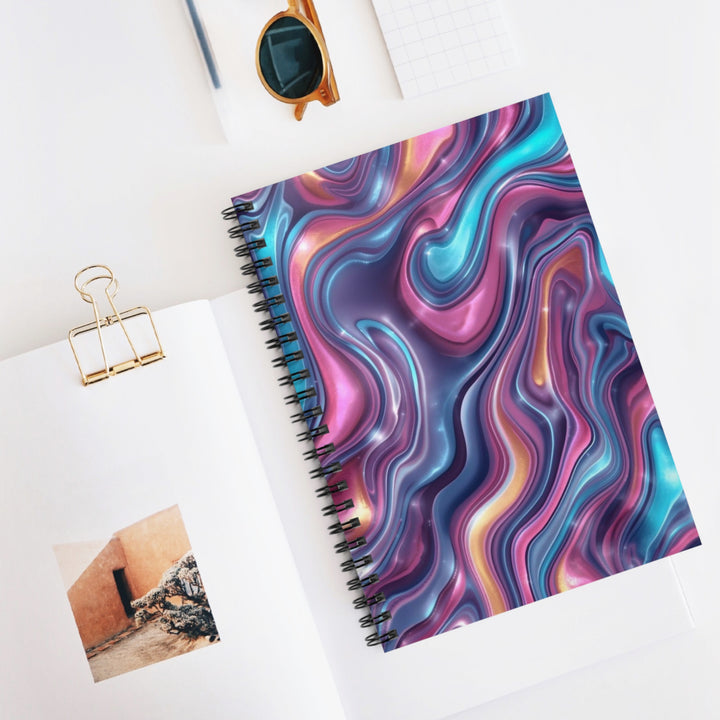 Vibrant Marble Swirl Spiral Notebook – Ruled, Premium, Trendy & Durable