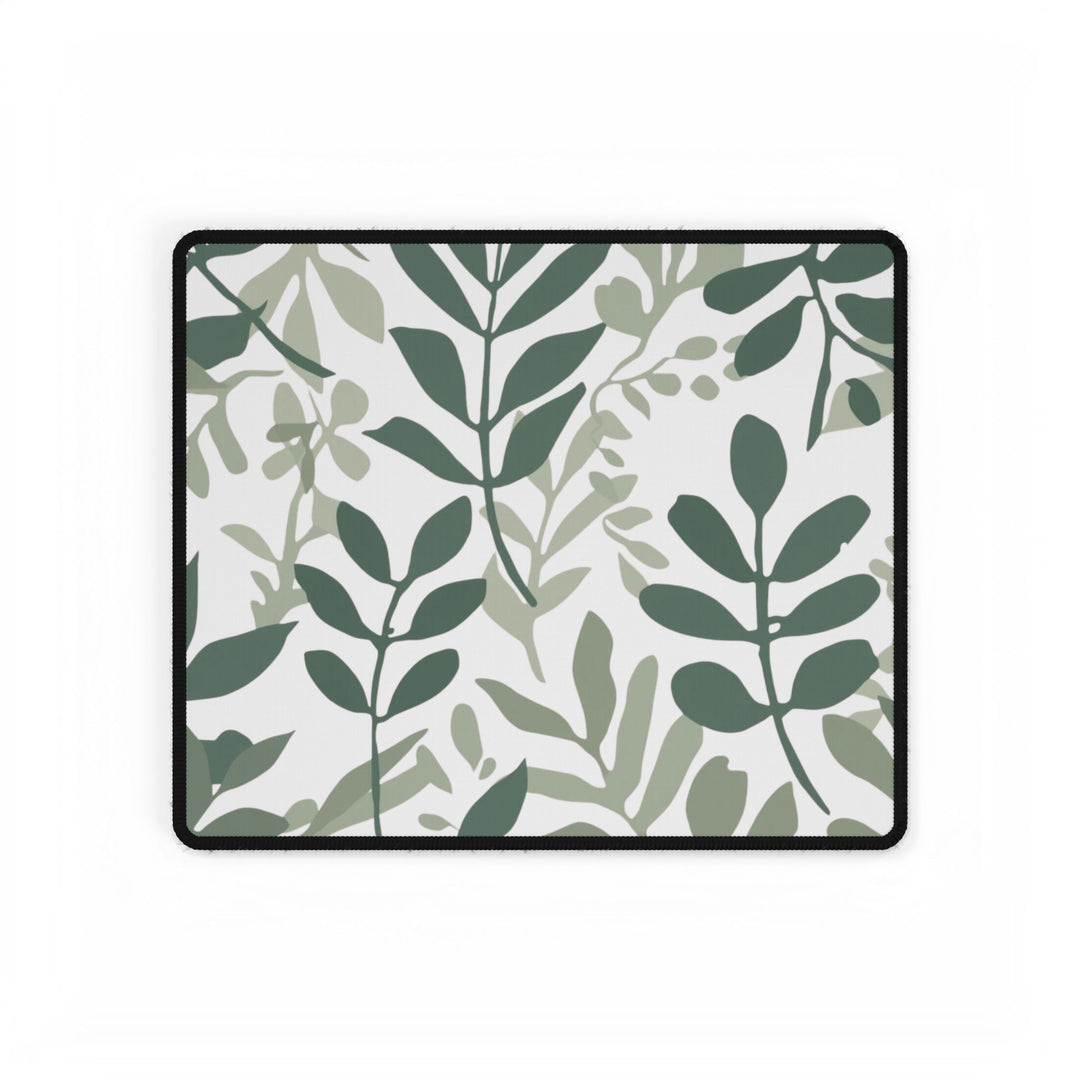Modern Botanical Desk Mat – Stylish Leafy Black Workspace Protector