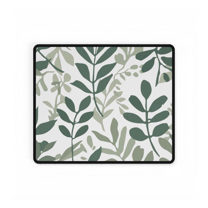 Modern Botanical Desk Mat – Stylish Leafy Black Workspace Protector