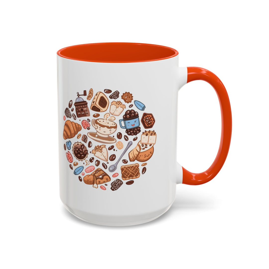 Colorful Cartoon Café Mugs 11oz/15oz – Playful Coffee & Dessert Art Cups