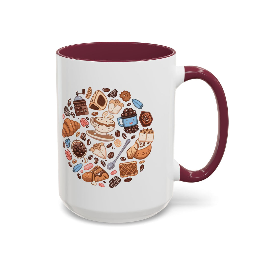 Colorful Cartoon Café Mugs 11oz/15oz – Playful Coffee & Dessert Art Cups