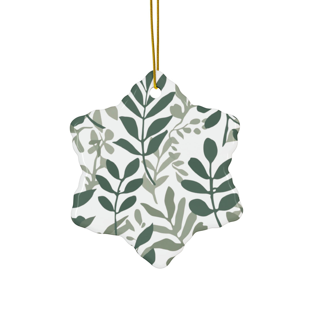 Modern Botanical Double-Sided Ceramic Ornaments – Custom, 1/3/5/10pcs