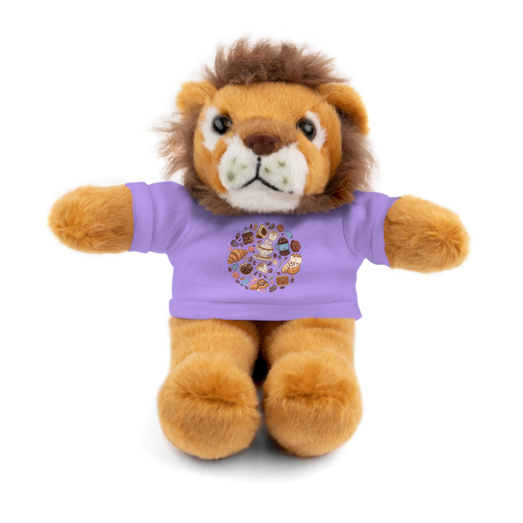Custom Stuffed Animal w/ Coffee & Dessert Tee – Cute Plush Gift 8”