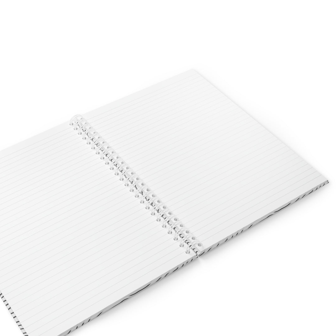 Custom Spiral Notebook – Minimalist Wavy Line Art, Stylish & Personalizable