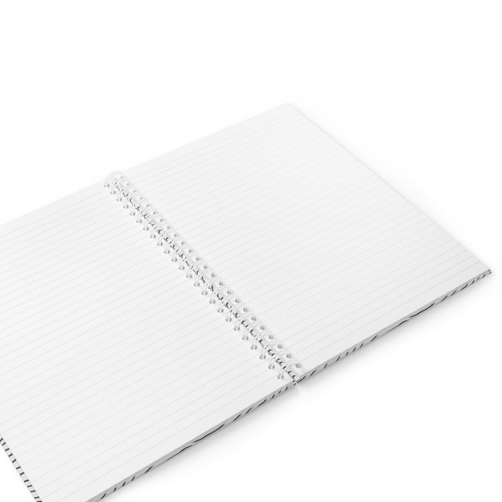 Custom Spiral Notebook – Minimalist Wavy Line Art, Stylish & Personalizable