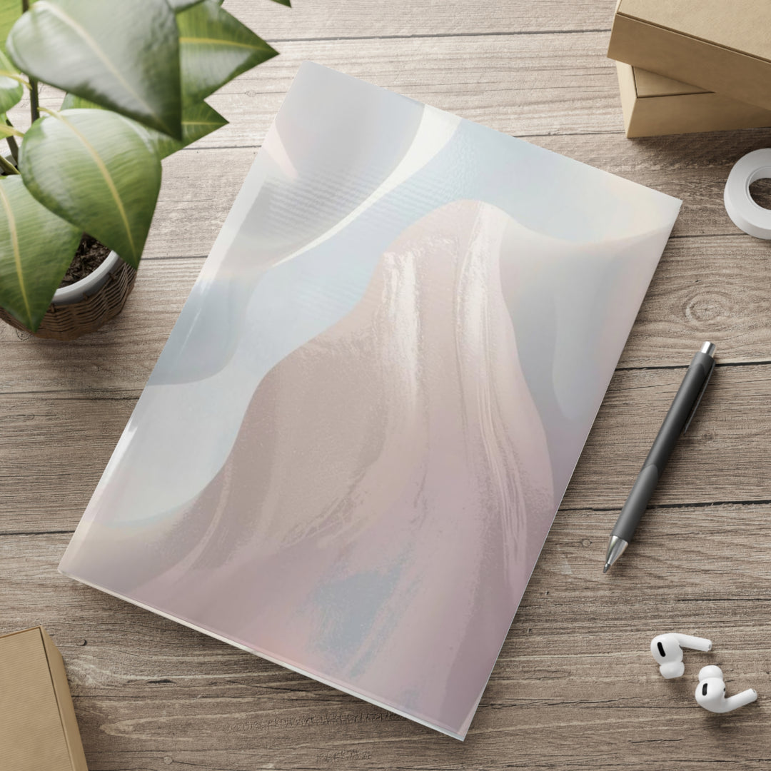 Luxury Puffy Hardcover Notebook – Pastel Abstract, Customizable, 3 Sizes