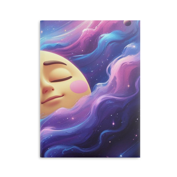 Hardcover Puffy Notebook – Dreamy Galaxy Moon | Plush, Customizable Journal