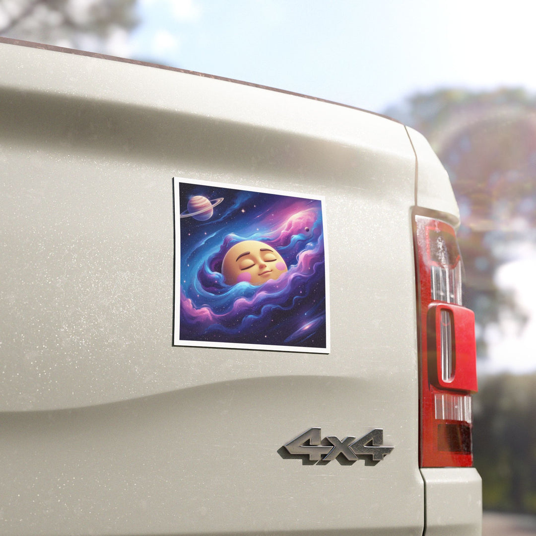 Custom Car Magnet – Dreamy Galaxy Moon | Weatherproof, Removable, Trendy