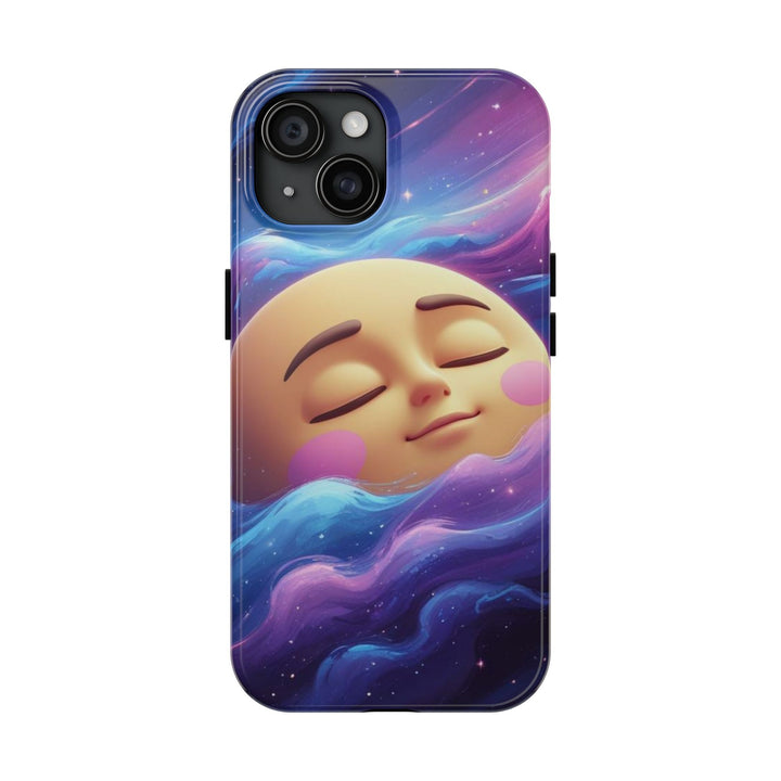 Tough Galaxy Moon Phone Case – Cute Space Design, Shockproof & Slim