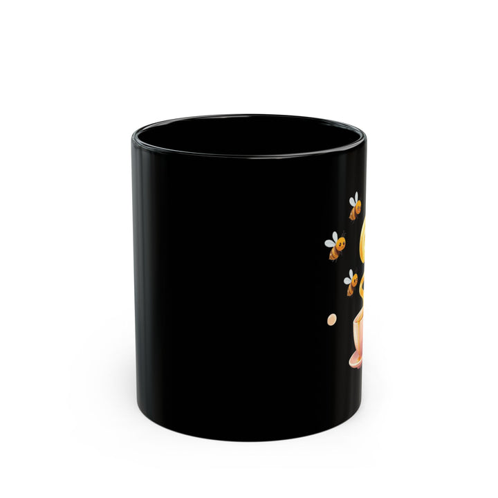 Black Ceramic Mug 11oz/15oz – Cute Bee & Honey Teacup Pastel Gift Cup