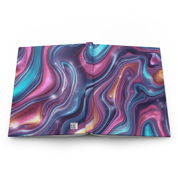 Abstract Iridescent Matte Hardcover Journal – Customizable, Trendy & Modern