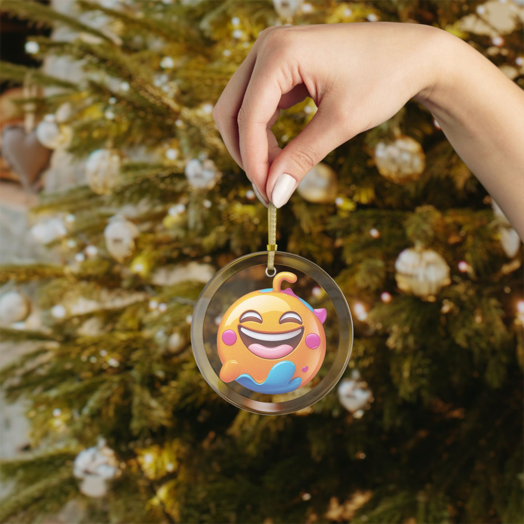 Custom Emoji Glass Ornaments – Handcrafted, Cheerful & Playful Decor Gift
